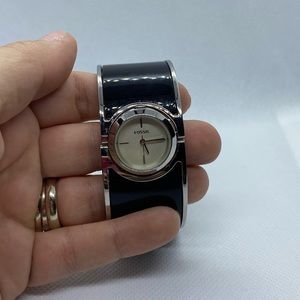 Black cuff Fossil watch